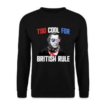 Zu cool für die britische Herrschaft Patrick Henry - Unisex Pullover - Schwarz - Vorne - Alina (178cm) & Michal (187cm)