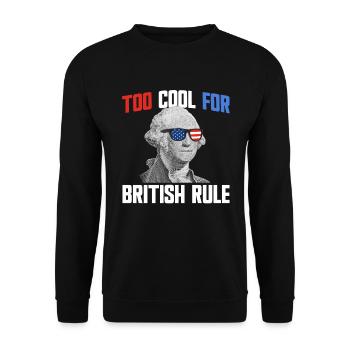 Zu cool für die britische Herrschaft George Washin - Unisex Pullover - Schwarz - Vorne - Alina (178cm) & Michal (187cm)