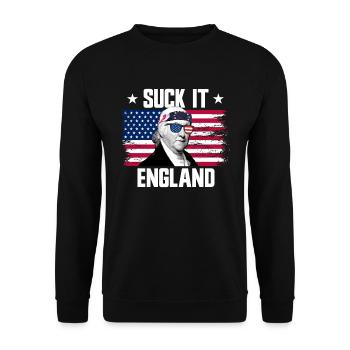 Suck It England Paul Revere Gründerväter - Unisex Pullover - Schwarz - Vorne - Alina (178cm) & Michal (187cm)