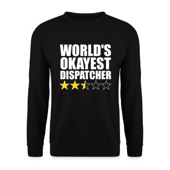 Der okayste Disponent der Welt Lustiger Disponent - Unisex Pullover - Schwarz - Vorne - Alina (178cm) & Michal (187cm)