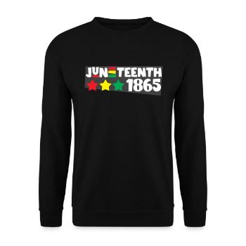 Juneteenth 1865 Black Freedom Kids Juneteenth - Unisex Pullover - Schwarz - Vorne - Alina (178cm) & Michal (187cm)