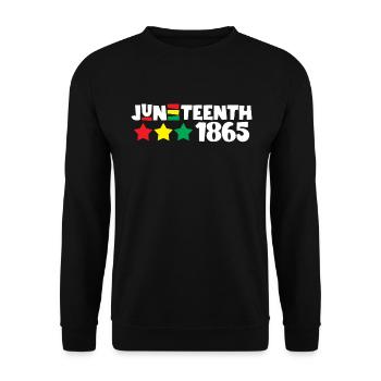Juneteenth 1865 Black Freedom Kids Juneteenth - Unisex Pullover - Schwarz - Vorne - Alina (178cm) & Michal (187cm)