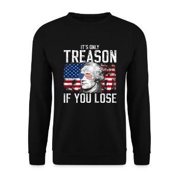 Es ist nur Verrat, wenn man Alexander Hamilton ver - Unisex Pullover - Schwarz - Vorne - Alina (178cm) & Michal (187cm)