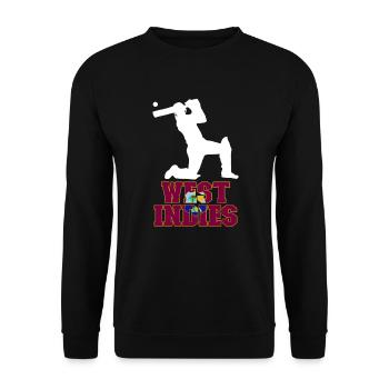 Westindische Flaggen-Cricket-Fans Westindisches Cr - Unisex Pullover - Schwarz - Vorne - Alina (178cm) & Michal (187cm)