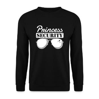 Prinzessin Security Halloween-Elternkostüm - Unisex Pullover - Schwarz - Vorne - Alina (178cm) & Michal (187cm)