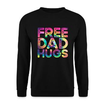 Kostenlose Dad Hugs LGBTQ Tye Dye LGBTQ Kostenlose - Unisex Pullover - Schwarz - Vorne - Alina (178cm) & Michal (187cm)