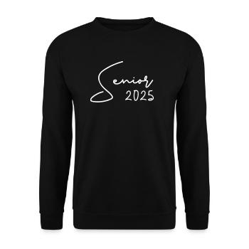 Senior 2025 Abschlussklasse 2025 Senior 2025 - Unisex Pullover - Schwarz - Vorne - Alina (178cm) & Michal (187cm)