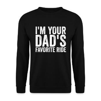Ich bin die Lieblingsfahrt deines Vaters. Schlüpfr - Unisex Pullover - Schwarz - Vorne - Alina (178cm) & Michal (187cm)