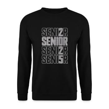 Senior 2025 Abschlussklasse von 2025 Senior 2025 - Unisex Pullover - Schwarz - Vorne - Alina (178cm) & Michal (187cm)