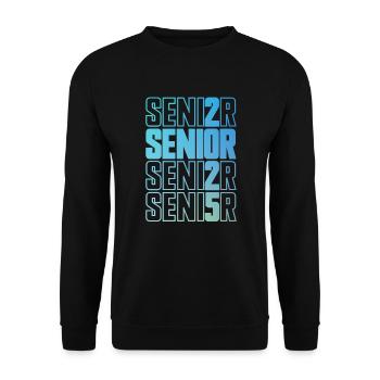 Senior 2025 Abschlussklasse von 2025 Senior 2025 - Unisex Pullover - Schwarz - Vorne - Alina (178cm) & Michal (187cm)