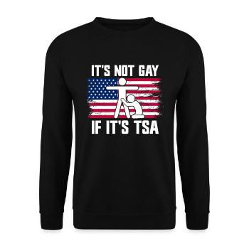 Es ist nicht schwul, wenn es TSA istTSA-Sweatshirt - Unisex Pullover - Schwarz - Vorne - Alina (178cm) & Michal (187cm)