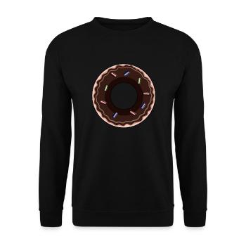 Donut Kostüm Lustiger Donut Halloween Donut - Unisex Pullover - Schwarz - Vorne - Alina (178cm) & Michal (187cm)