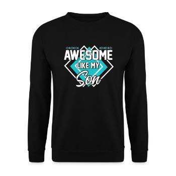 Großartig wie mein Sohn - Unisex Pullover - Schwarz - Vorne - Alina (178cm) & Michal (187cm)