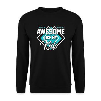 Großartig wie meine Kinder - Unisex Pullover - Schwarz - Vorne - Alina (178cm) & Michal (187cm)