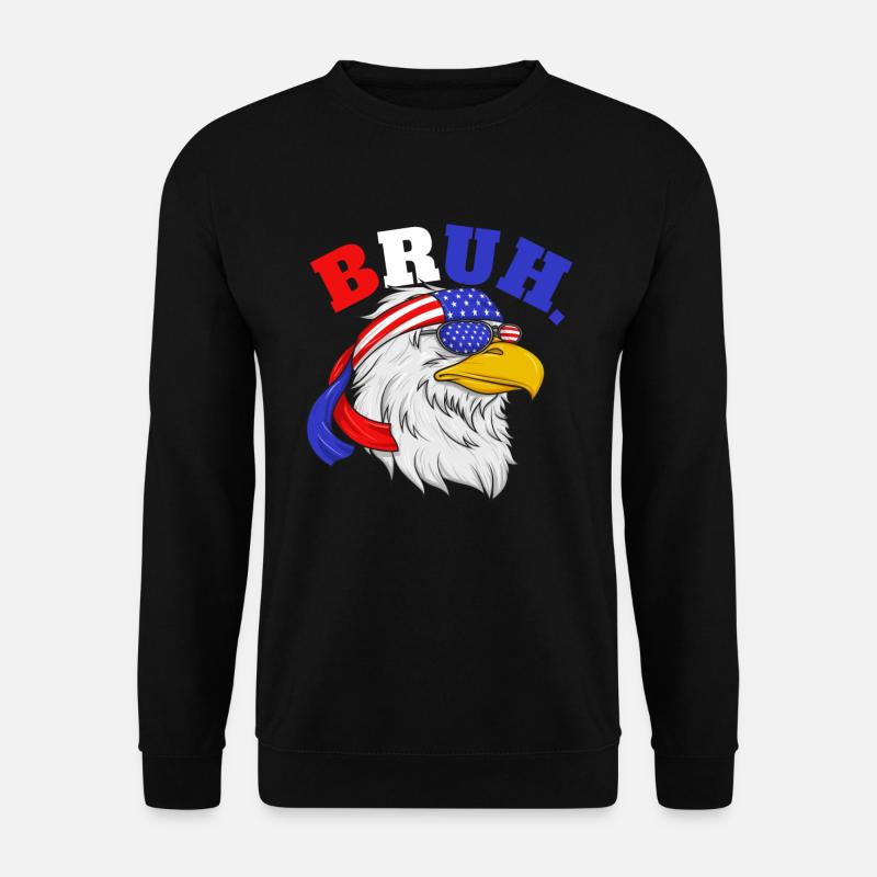 Bruh 4. Juli Eagle Kids Tacky 4. Juli EagleBruh 4. - Unisex Pullover - Schwarz
