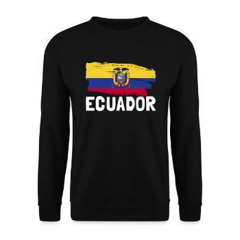 Ecuador-Flagge, stolze Ecuadorianer, patriotisches - Unisex Pullover - Schwarz - Vorne - Alina (178cm) & Michal (187cm)