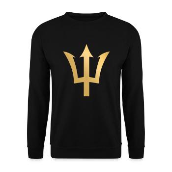 Barbados Trident Stolzer barbadischer patriotische - Unisex Pullover - Schwarz - Vorne - Alina (178cm) & Michal (187cm)