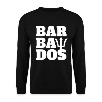 Barbados Stolze Barbadier Bajan Patriotisches Barb - Unisex Pullover - Schwarz - Vorne - Alina (178cm) & Michal (187cm)