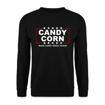 Candy Corn macht Süßigkeiten wieder großartig Hall - Unisex Pullover - Schwarz - Vorne - Alina (178cm) & Michal (187cm)