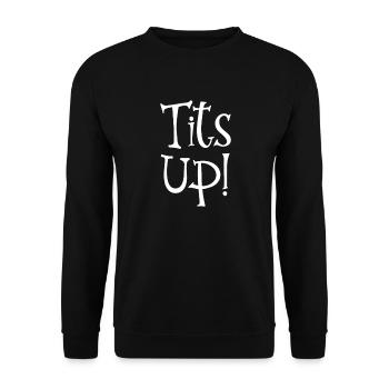 Tits Up Frauen-Empowerment Feministische Frauen-Ti - Unisex Pullover - Schwarz - Vorne - Alina (178cm) & Michal (187cm)