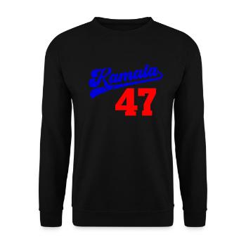 Kamala Harris 47 Kamala 2024 Damen Kamala 47 - Unisex Pullover - Schwarz - Vorne - Alina (178cm) & Michal (187cm)