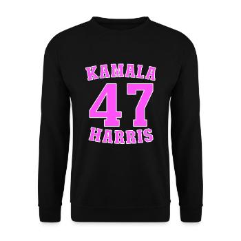 Kamala Harris 47 Kamala 2024 Damen Kamala 47 - Unisex Pullover - Schwarz - Vorne - Alina (178cm) & Michal (187cm)