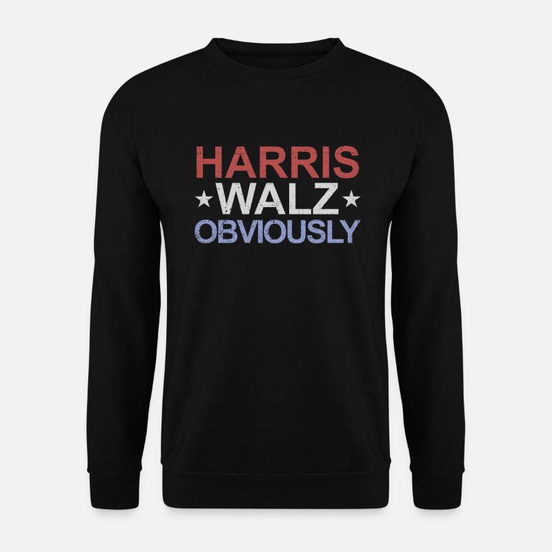 Harris Walz Offensichtlich Harris 2024 Kamala Offe - Unisex Pullover - Schwarz
