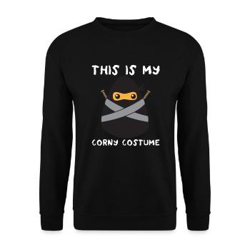Das ist mein kitschiges Ninja-Kostüm für Kinder, C - Unisex Pullover - Schwarz - Vorne - Alina (178cm) & Michal (187cm)