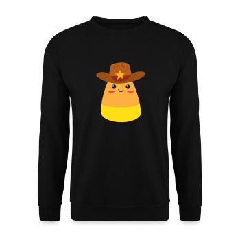 Candy Corn Cowboy Kostüm Halloween Kind Candy Corn - Unisex Pullover - Schwarz - Vorne - Alina (178cm) & Michal (187cm)