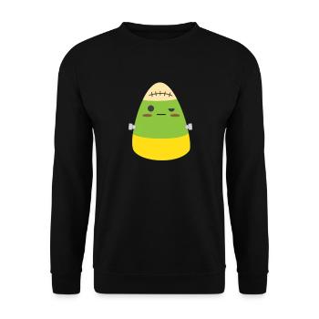 Candy Corn Monster Kostüm Halloween Candy Corn - Unisex Pullover - Schwarz - Vorne - Alina (178cm) & Michal (187cm)