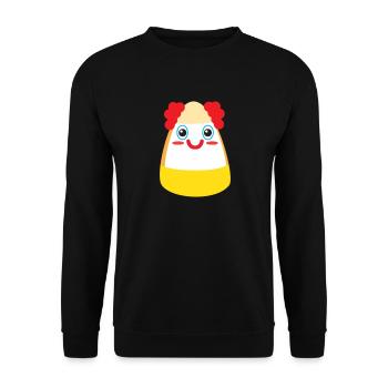 Candy Corn Clown Kostüm Halloween Candy Corn - Unisex Pullover - Schwarz - Vorne - Alina (178cm) & Michal (187cm)