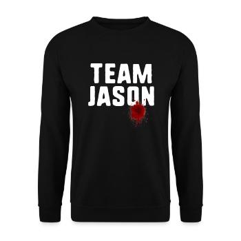 Team Jason - Unisex Sweatshirt - black - Front - Alina (178cm) & Michal (187cm)