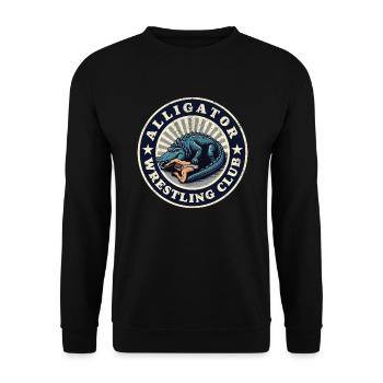 Alligator-Wrestling-Club - Unisex Pullover - Schwarz - Vorne - Alina (178cm) & Michal (187cm)