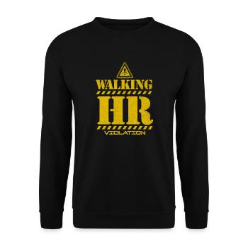 Ressources humaines Drôle Marche RH-Violatif A - Sweat-shirt Unisexe - noir - Devant - Alina (178cm) & Michal (187cm)