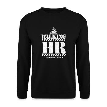 Ressources humaines Drôle Marche RH-Violatif A - Sweat-shirt Unisexe - noir - Devant - Alina (178cm) & Michal (187cm)