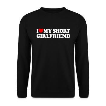 J’adore mon petit ami - Sweat-shirt Unisexe - noir - Devant - Alina (178cm) & Michal (187cm)