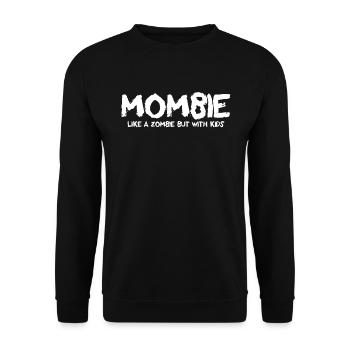 Mama wie ein Zombie, aber mit Kindern, Mama Hallow - Unisex Pullover - Schwarz - Vorne - Alina (178cm) & Michal (187cm)