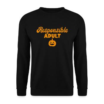 Halloween Responsible Adult Costume - Unisex Sweatshirt - black - Front - Alina (178cm) & Michal (187cm)