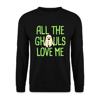 Tous Les goules m’aiment Enfants Garçons Tout-petit Hal - Sweat-shirt Unisexe - noir - Devant - Alina (178cm) & Michal (187cm)