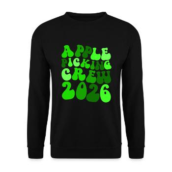Apple Picking Crew 2026 Orchard Apple Picking Crew - Unisex Sweatshirt - black - Front - Alina (178cm) & Michal (187cm)