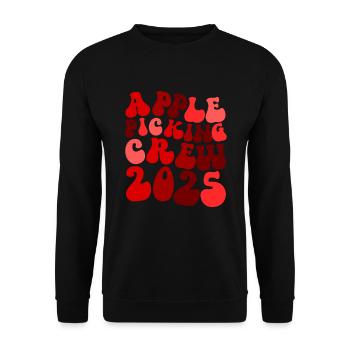 Apple Picking Crew 2025 Orchard Apple Picking Crew - Unisex Sweatshirt - black - Front - Alina (178cm) & Michal (187cm)