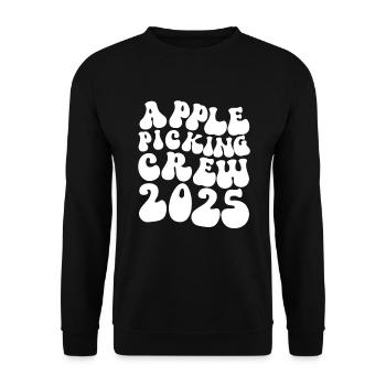 Apple Picking Crew 2025 Orchard Apple Picking Crew - Unisex Sweatshirt - black - Front - Alina (178cm) & Michal (187cm)
