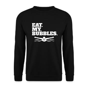 Eat My Bubbles Swim Team Eat My Bubble - Unisex Sweatshirt - black - Front - Alina (178cm) & Michal (187cm)
