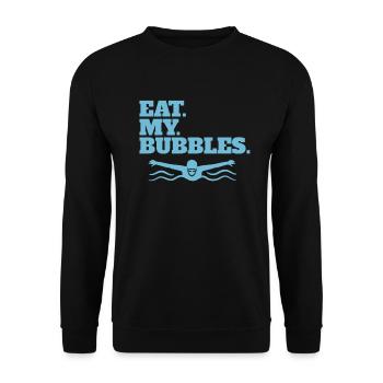 Eat My Bubbles Swim Team Eat My Bubble - Unisex Sweatshirt - black - Front - Alina (178cm) & Michal (187cm)