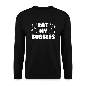 Eat My Bubbles Swim Team Eat My Bubble - Unisex Sweatshirt - black - Front - Alina (178cm) & Michal (187cm)
