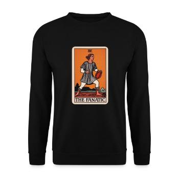 Le fanatique Fantasy Soccer Tarot Card Soccer - Sweat-shirt Unisexe - noir - Devant - Alina (178cm) & Michal (187cm)