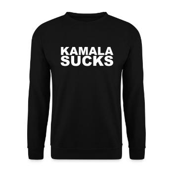 Kamala annoys the anti-Kamala hatred against Kamala Har - Unisex Sweatshirt - black - Front - Alina (178cm) & Michal (187cm)