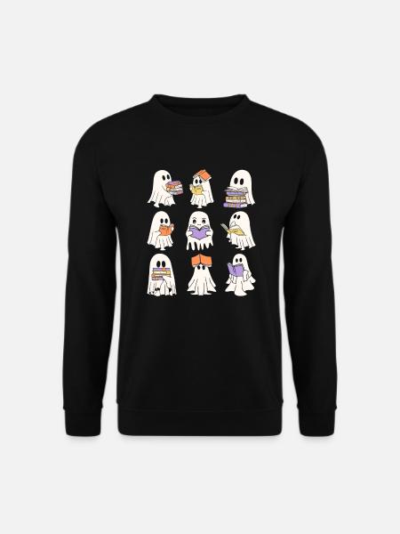 Geisterlesebücher Halloween Booooks Geisterbuch - Unisex Pullover - Schwarz