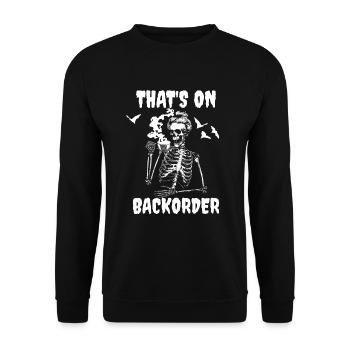 Das ist im Rückstand. Womens Halloween Pharmacy Te - Unisex Pullover - Schwarz - Vorne - Alina (178cm) & Michal (187cm)