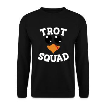 Trab-Trupp Truthahn-Trott-Thanksgiving-Trab-Trupp - Unisex Pullover - Schwarz - Vorne - Alina (178cm) & Michal (187cm)
